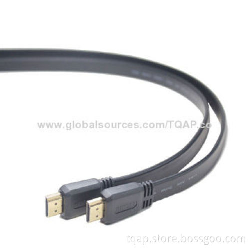 HDMI male-male flat ribbon cable, 1.8m, black color